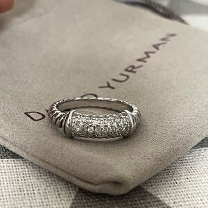 David Yurman Silver Diamond Ring
